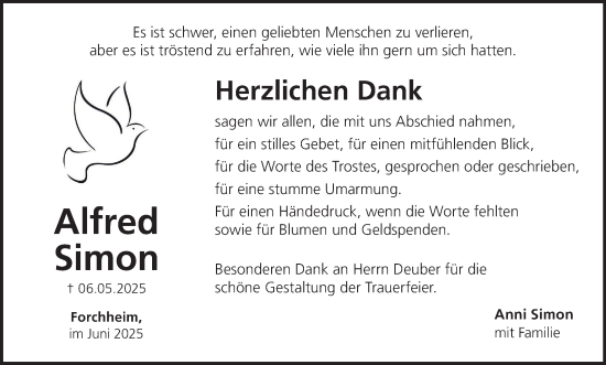 Anzeige von Alfred Simon von MGO