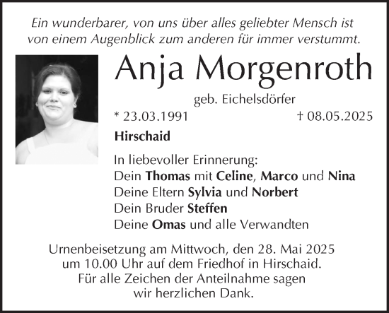 Anzeige von Anja Morgenroth von MGO
