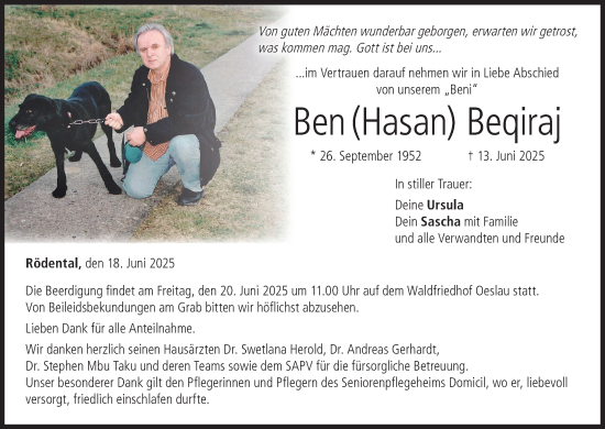 Anzeige von Ben Beqiraj von MGO