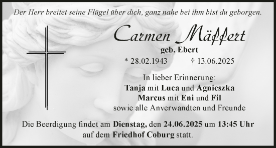 Anzeige von Carmen Mäffert von MGO