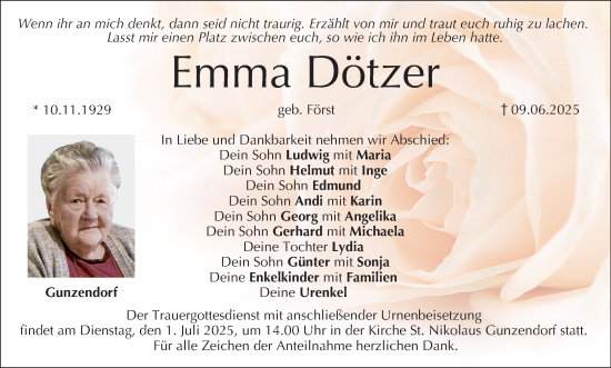 Anzeige von Emma Dötzer von MGO