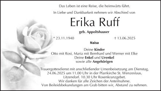 Anzeige von Erika Ruff von MGO