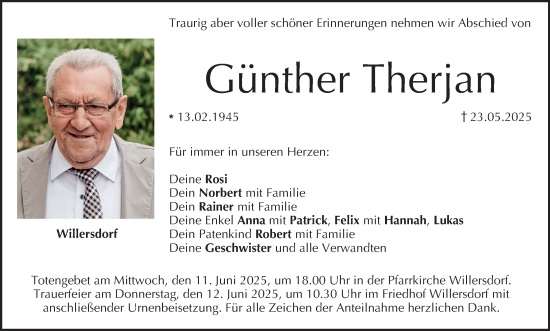 Anzeige von Günther Therjan von MGO
