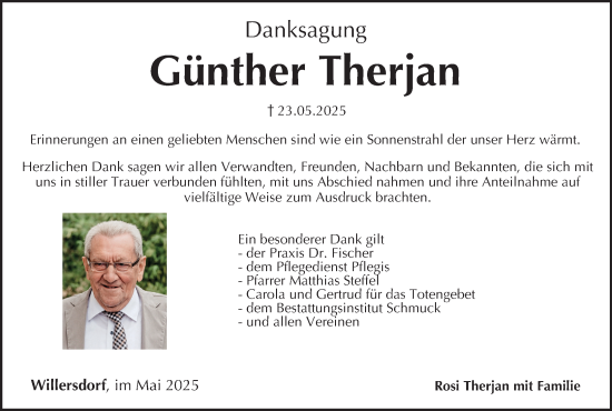 Anzeige von Günther Therjan von MGO
