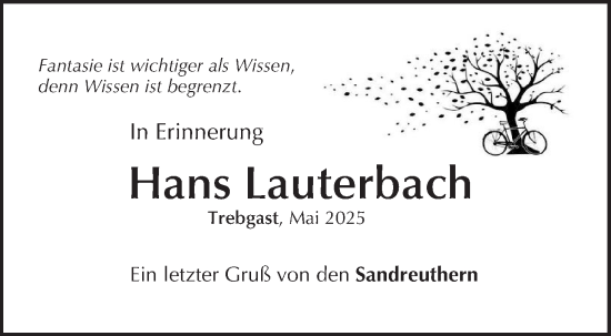 Anzeige von Hans Lauterbach von MGO