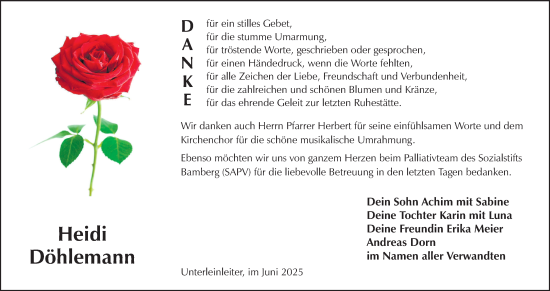 Anzeige von Heidi Döhlemann von MGO