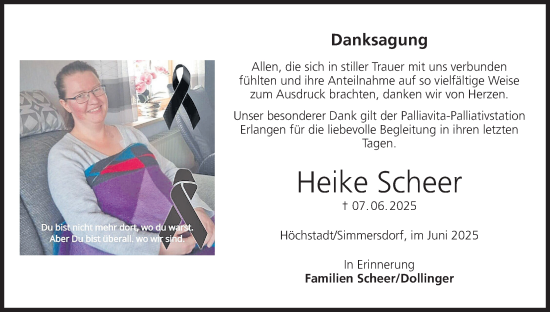 Anzeige von Heike Scheer von MGO