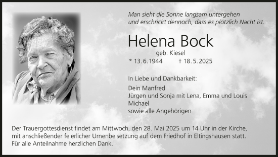 Anzeige von Helena Bock von MGO