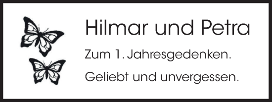 Anzeige von Hilmar und Petra  von MGO