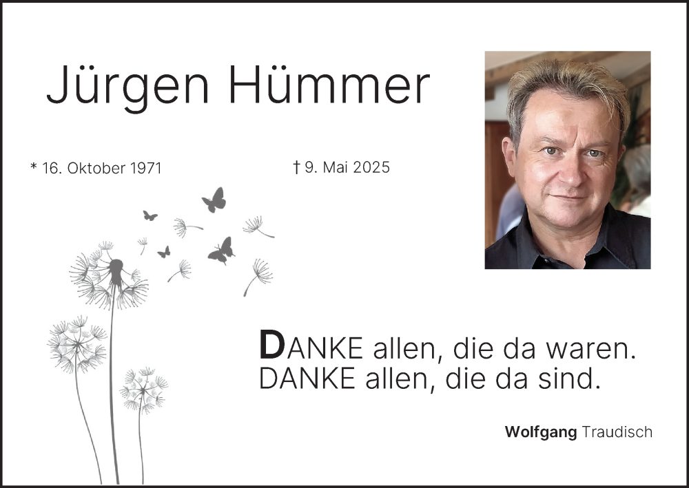  Traueranzeige für Jürgen Hümmer vom 28.06.2025 aus MGO