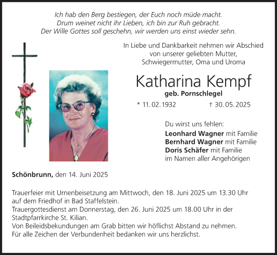 Anzeige von Katharina Kempf von MGO