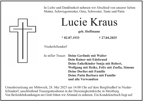 Anzeige von Lucie Kraus von MGO