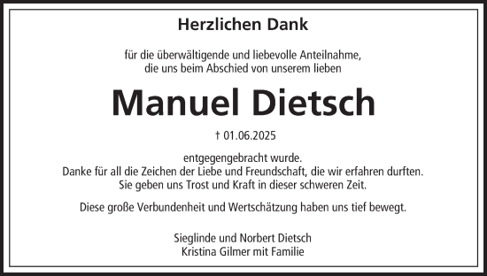 Anzeige von Manuel Dietsch von MGO