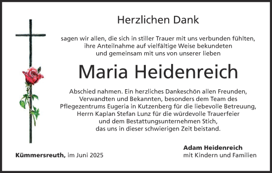 Anzeige von Maria Heidenreich von MGO