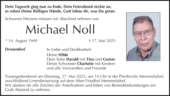 Anzeige von Michael Noll von MGO