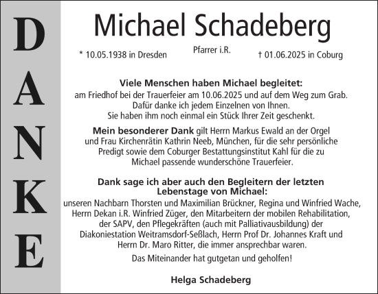 Anzeige von Michael Schadeberg von MGO