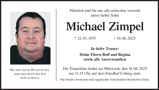 Anzeige von Michael Zimpel von MGO