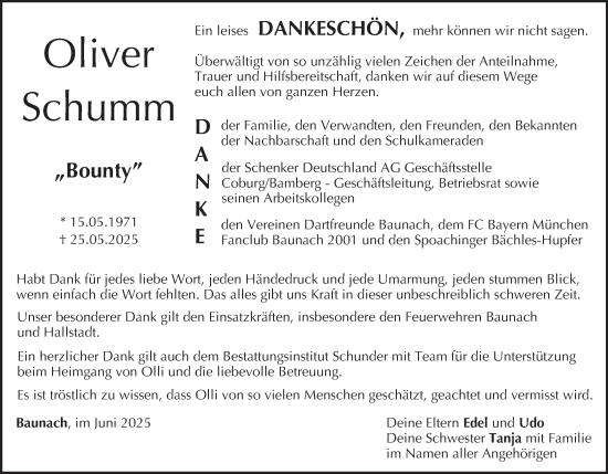 Anzeige von Oliver Schumm von MGO