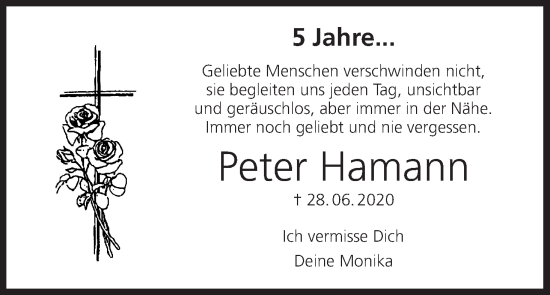 Anzeige von Peter Hamann von MGO