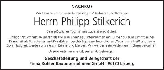 Anzeige von Philipp Stilkerich von MGO