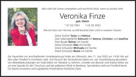 Anzeige von Veronika Finze von MGO