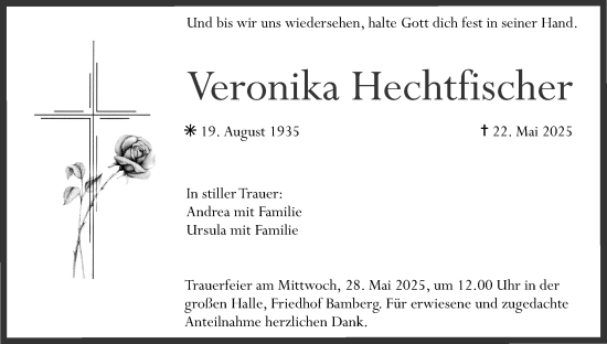 Anzeige von Veronika Hechtfischer von MGO