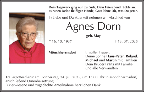 Anzeige von Agnes Dorn von MGO
