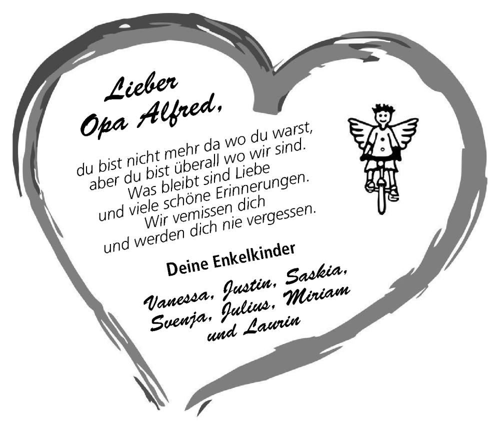  Traueranzeige für Alfred  vom 12.07.2025 aus MGO