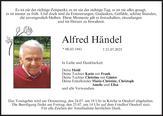 Anzeige von Alfred Händel von MGO