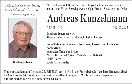 Anzeige von Andreas Kunzelmann von MGO