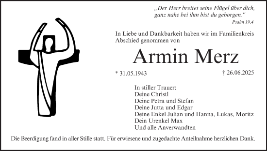 Anzeige von Armin Merz von MGO