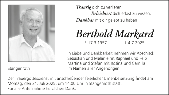 Anzeige von Berthold Markard von MGO