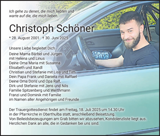 Anzeige von Christoph Schöner von MGO