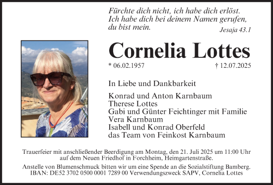 Anzeige von Cornelia Lottes von MGO