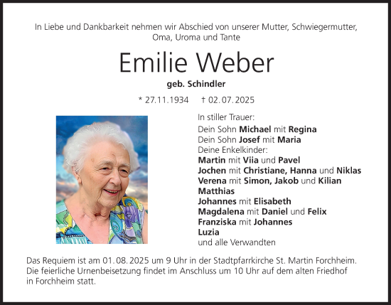 Anzeige von Emilie Weber von MGO