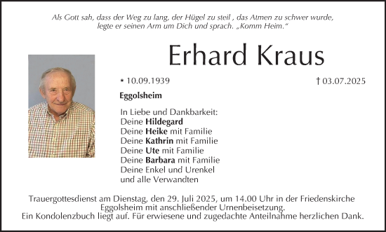 Anzeige von Erhard Kraus von MGO