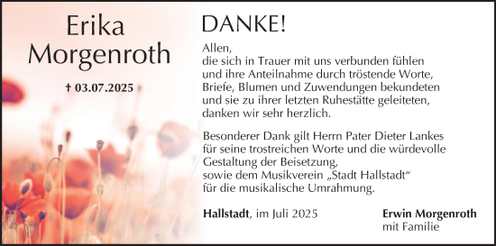 Anzeige von Erika Morgenroth von MGO