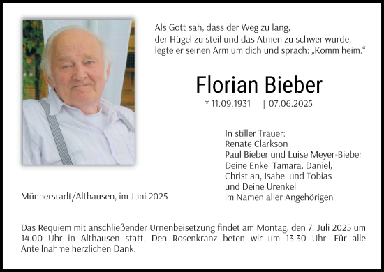 Anzeige von Florian Bieber von MGO