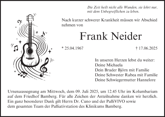 Anzeige von Frank Neider von MGO