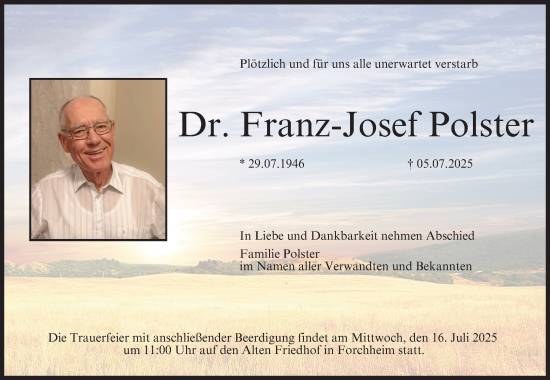Anzeige von Franz-Josef Polster von MGO