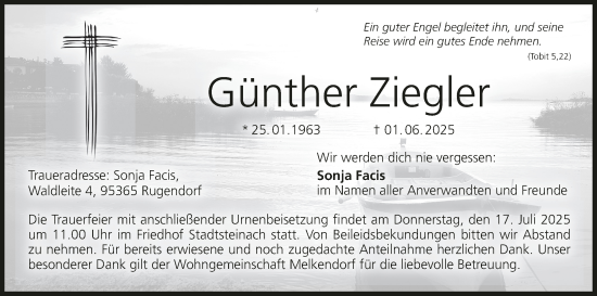 Anzeige von Günther Ziegler von MGO