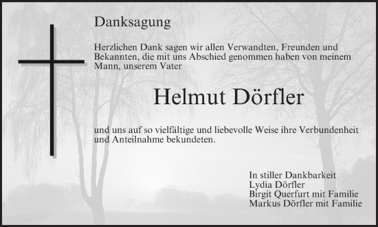 Anzeige von Helmut Dörfler von MGO