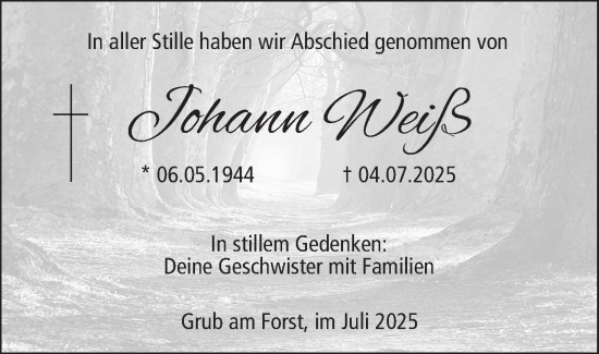 Anzeige von Johann Weiß von MGO