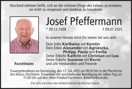 Anzeige von Josef Pfeffermann von MGO