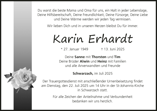 Anzeige von Karin Erhardt von MGO