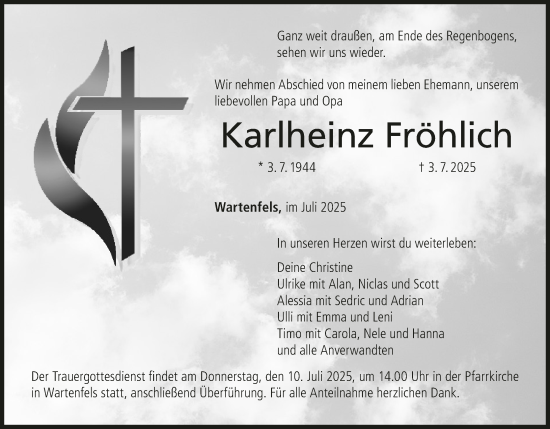 Anzeige von Karlheinz Fröhlich von MGO