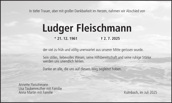 Anzeige von Ludger Fleischmann von MGO