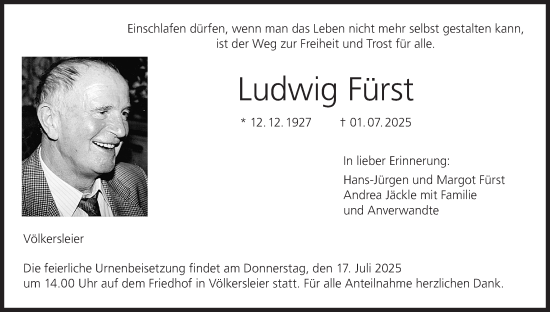 Anzeige von Ludwig Fürst von MGO