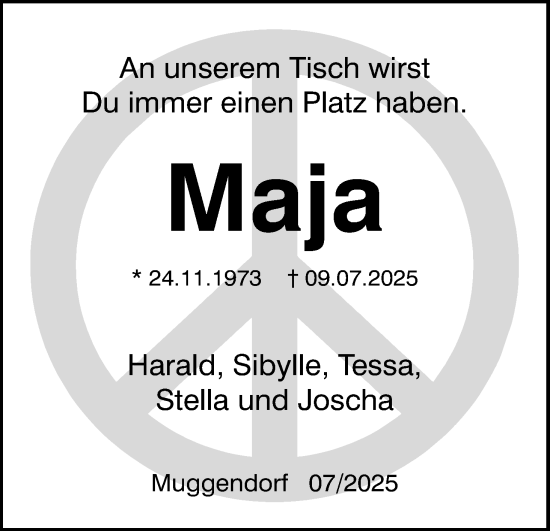 Anzeige von Maja Wucherer von MGO