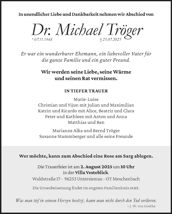 Anzeige von Michael Tröger von MGO